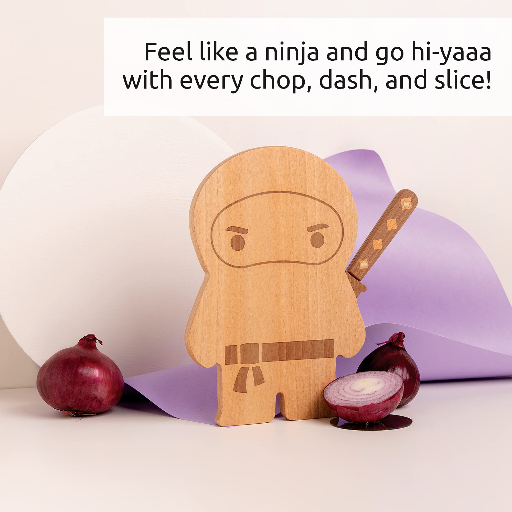 OTOTO Cutting Board - Wooden & Plastic Cutting Boards for Kitchen, Fun & Spooky Kitchen Gadgets, Housewarming & Goth Gifts, Dishwasher Safe (Bat, Plastic)