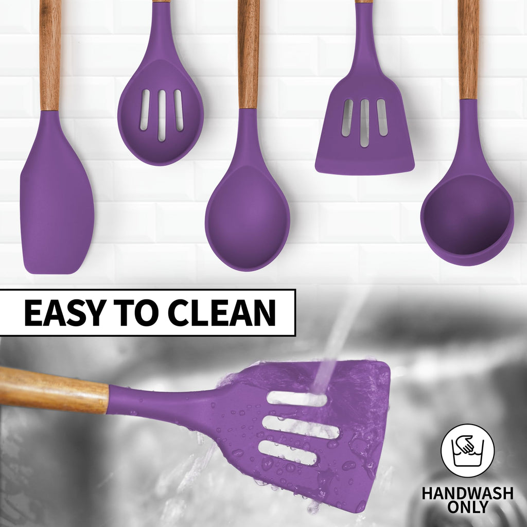 Zulay Kitchen 5 Piece Silicone Utensil Set