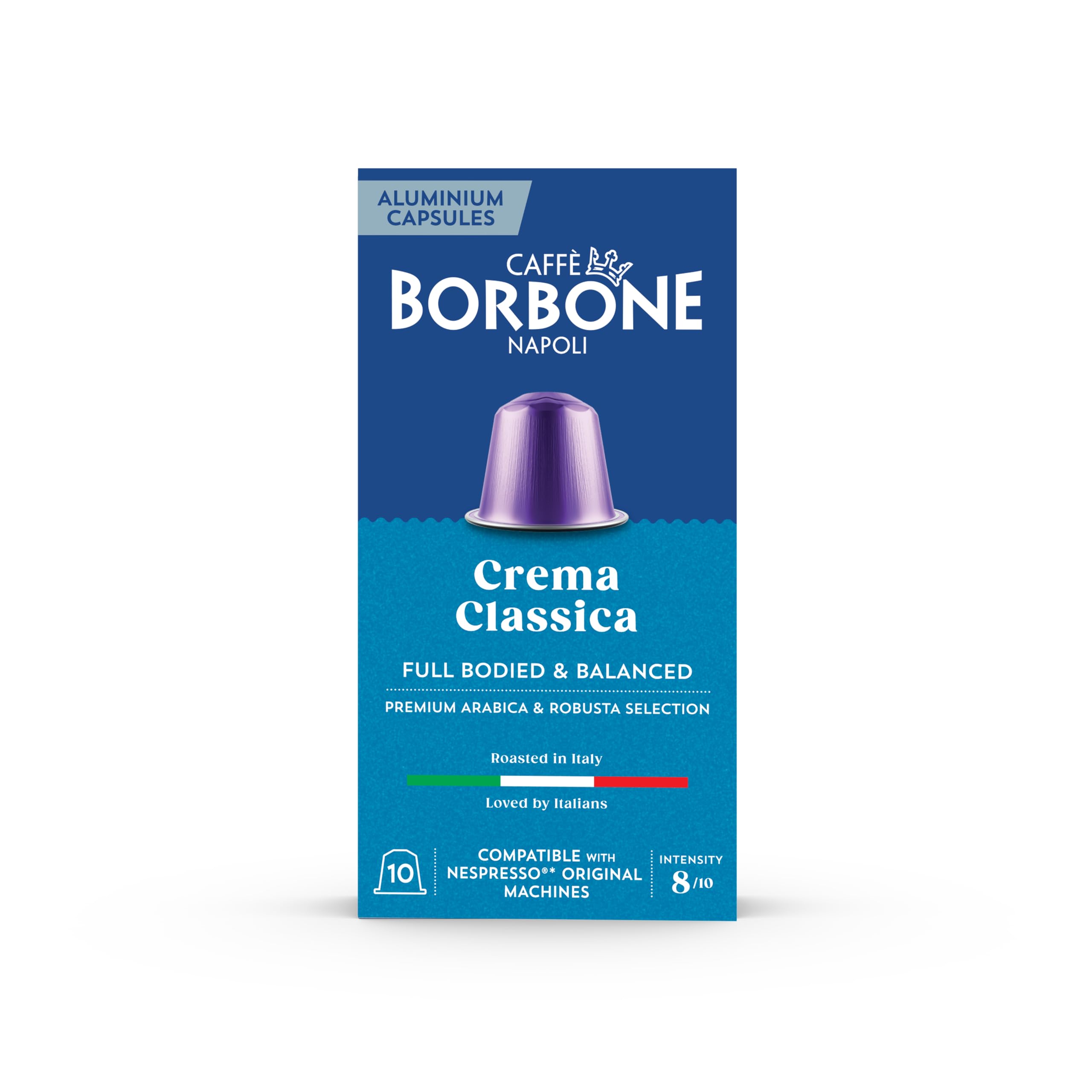 Caffè Borbone Espresso Intenso Aluminum Capsules Compatible with Nespresso Original Machines, Dark Roast, 100 Count