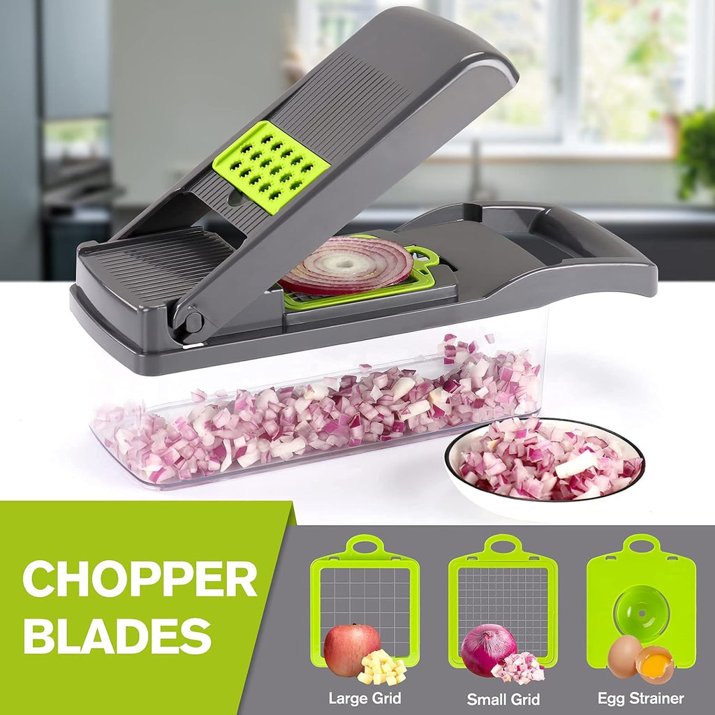 KEOUKE Vegetable Chopper Mandoline Slicer + Rotary Cheese Grater