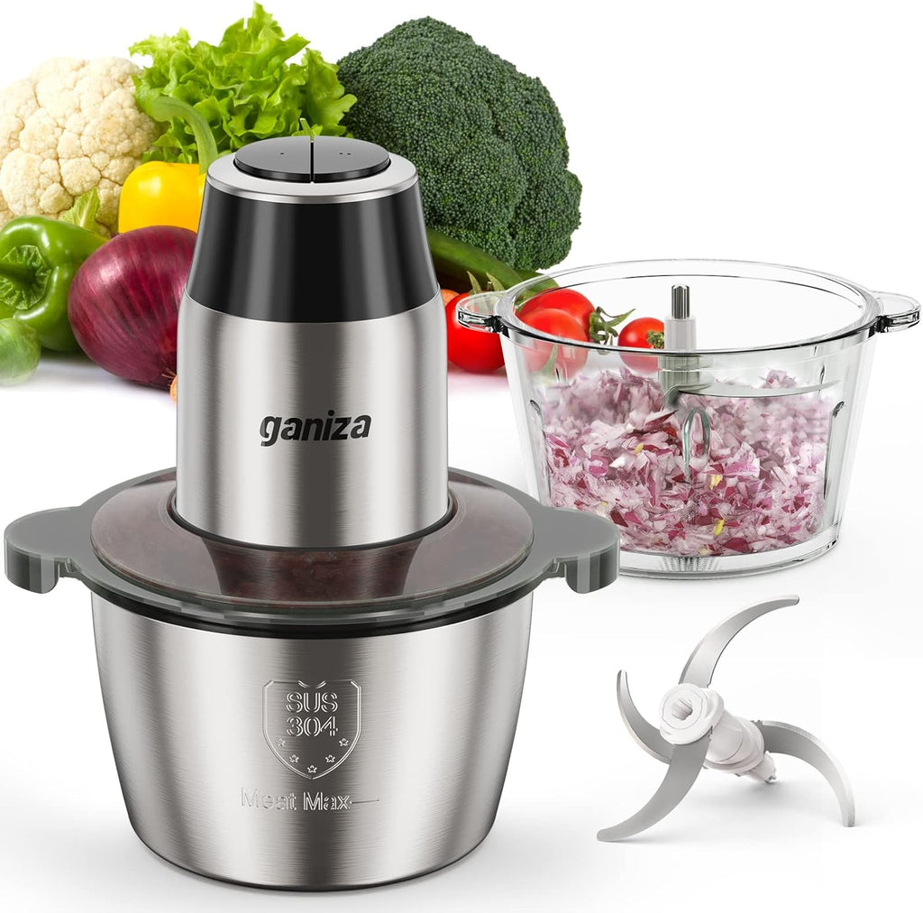 SUS 304 Stainless Steel Bowl Compatible with Ganiza GC10 & GC10-S Food Processor, 1PCS, 8Cup