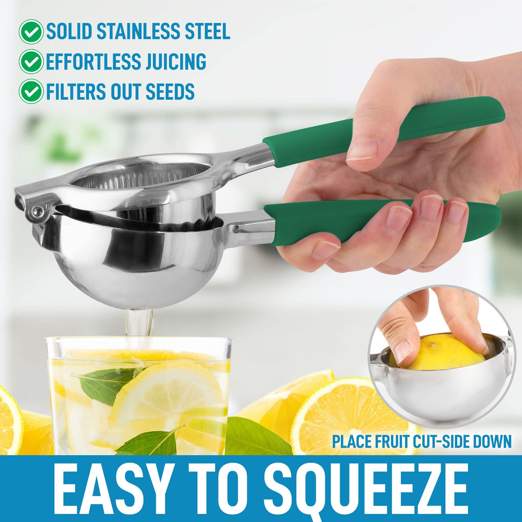 Lemon Squeezer Stainless Steel with Premium Quality Heavy Duty Solid Metal Squeezer Bowl - Large Manual Citrus Press Juicer and Lime Squeezer Stainless Steel - by Zulay Kitchen