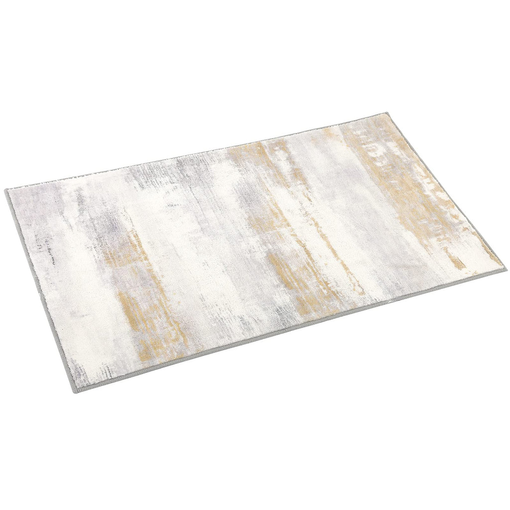 CRISTGEE Door Mat, Front Indoor Door Mat Faux Wool Non-Slip Entryway Rug Absorbent Abstract Throw Rug for Indoor Entrance Hallway Laundry Room, High Traffic Areas, 20X32 Inches, Gray Washable