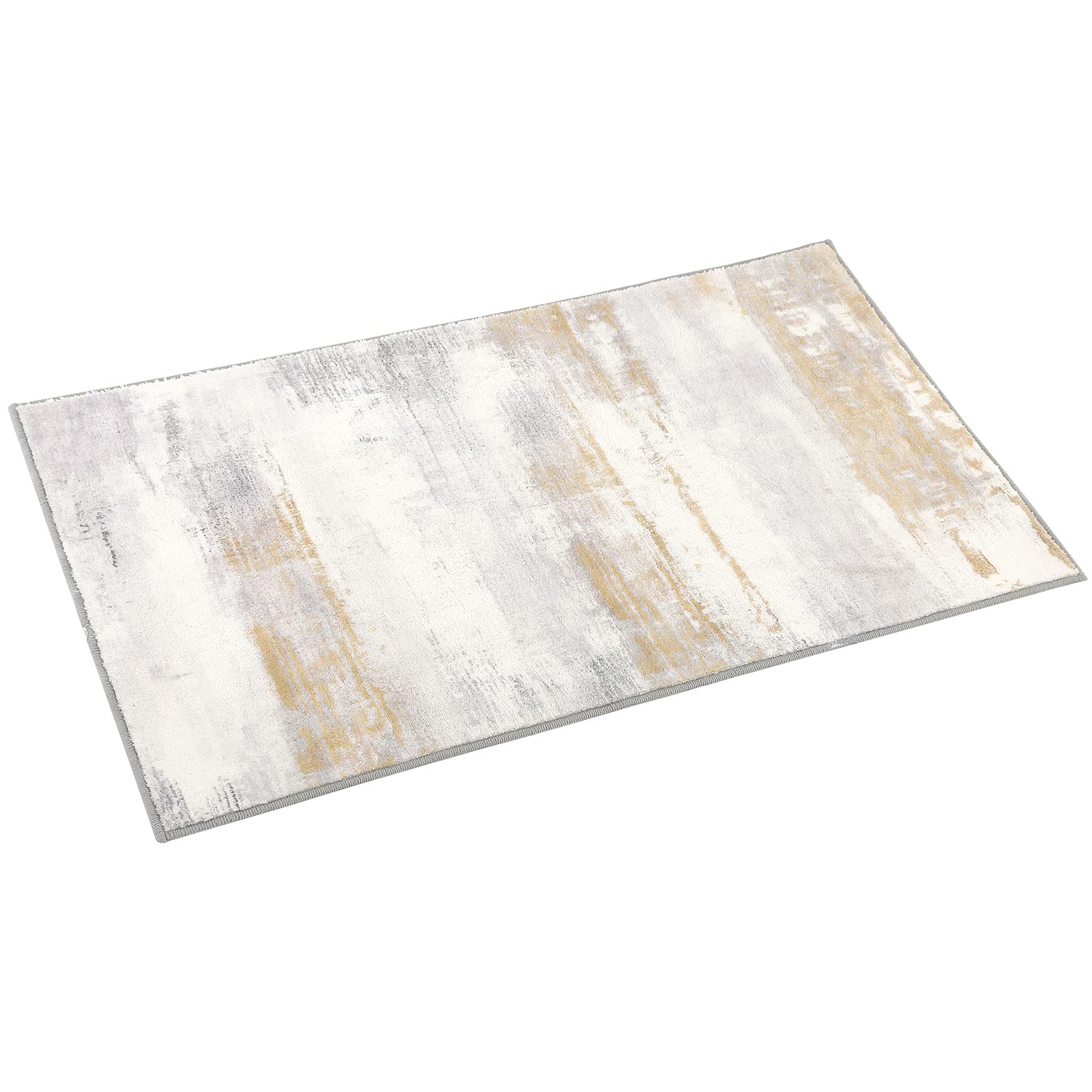 CRISTGEE Door Mat, Front Indoor Door Mat Faux Wool Non-Slip Entryway Rug Absorbent Abstract Throw Rug for Indoor Entrance Hallway Laundry Room, High Traffic Areas, 20X32 Inches, Gray Washable