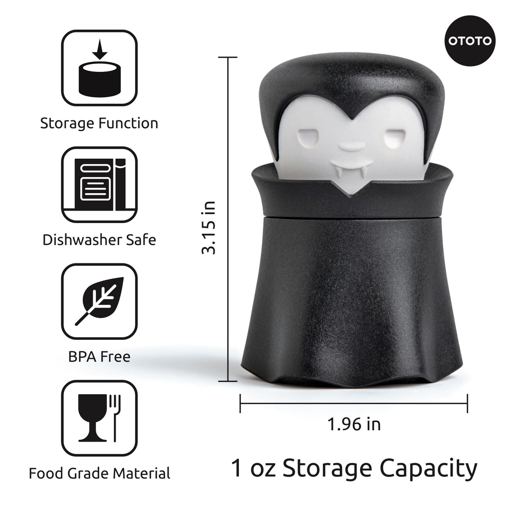 OTOTO New Grindula Herb Grinder - Dracula Gothic Manual Spice Grinder for Kitchen, Halloween Mini Spice Grinder, Unique Kitchen Gadgets, Goth Accessories, Spooky Goth Kitchen Gifts, Black