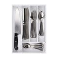 Silverware Organizer - Expandable Kitchen Drawer Organizer - Adjustable Kitchen Drawer Organizer for Utensils, Expandable to 22 Inches Wide, 10 Compartments, Silverware Tray for Drawer