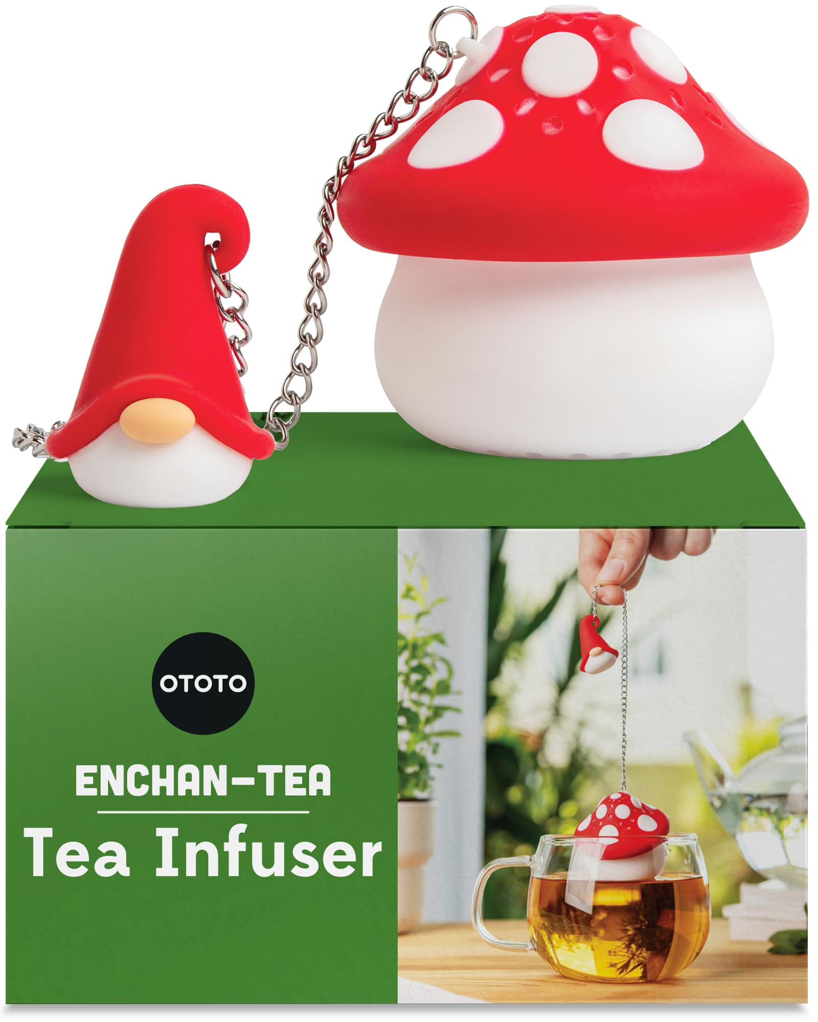 Cute Tea Infuser by OTOTO - Loose Leaf Tea Steeper, Tea Accessories, Tea Diffusers, Tea Infuser for Loose Leaf Tea, Tea Strainers, Cute Gifts, Tea Gift Set, Kitchen Gifts, Cooking Gadgets