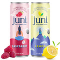 JUNI Sparkling Tea Lemon and Raspberry Bundle, Crafted with a 5-Super Blend of Adaptogens & Nootropics (24-pack)