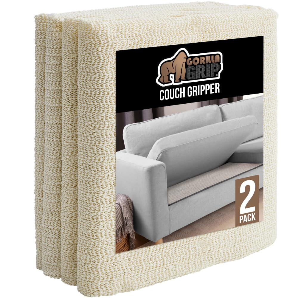 GORILLA GRIP Non Slip Mattress Gripper, Prevents Mattresses from Sliding and Holds Bed in Place, Pad Grips Beds, Sofa, Couch, Chair Cushions and Helps Keep Topper from Slipping, Easy Trim Pads, Queen