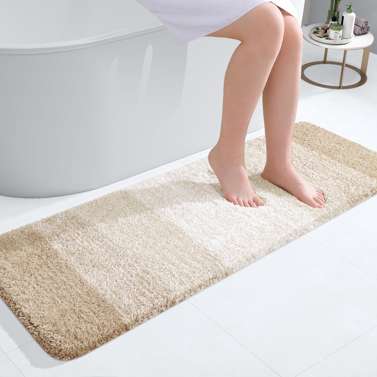 OLANLY Bathroom Rugs Mat 30x20, Extra Soft Absorbent Microfiber Bath Rugs, Rubber Backing, Quick Dry, Machine Washable Bath Mats for Bathroom Floor, Tub and Shower, Home Decor Accessories, Grey