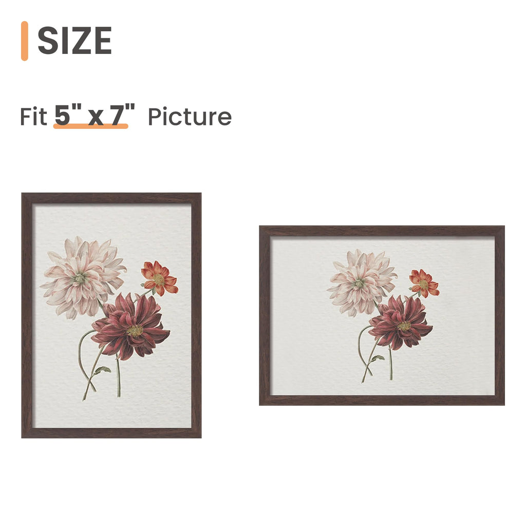 upsimples 5x7 Picture Frame Set of 3, Made of High Definition Glass for 5 x 7 Black Frames, Wall and Tabletop Display Thin Border Photo Frame for Home Décor