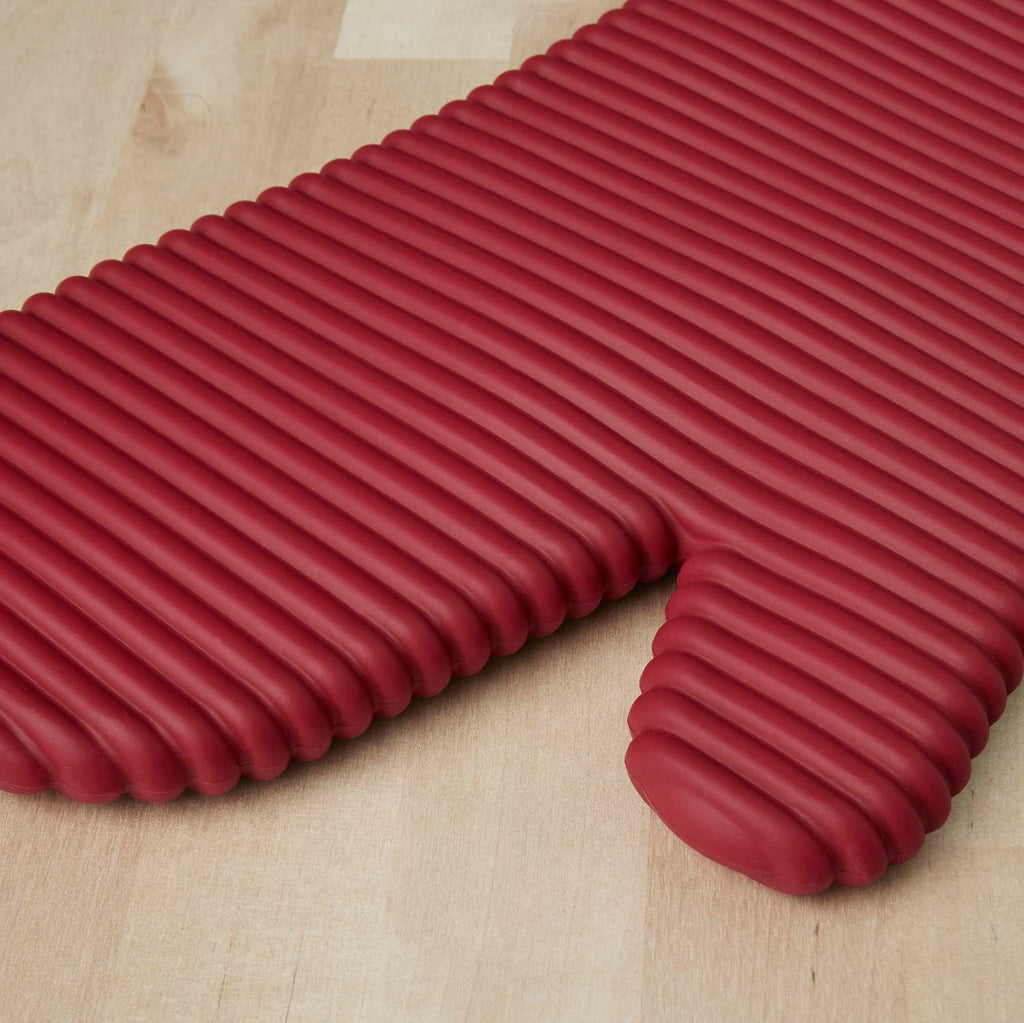 KITCHENAID Ribbed Soft Silicone Oven Mitt 2-Pack Set, 7.5"x13", Milkshake