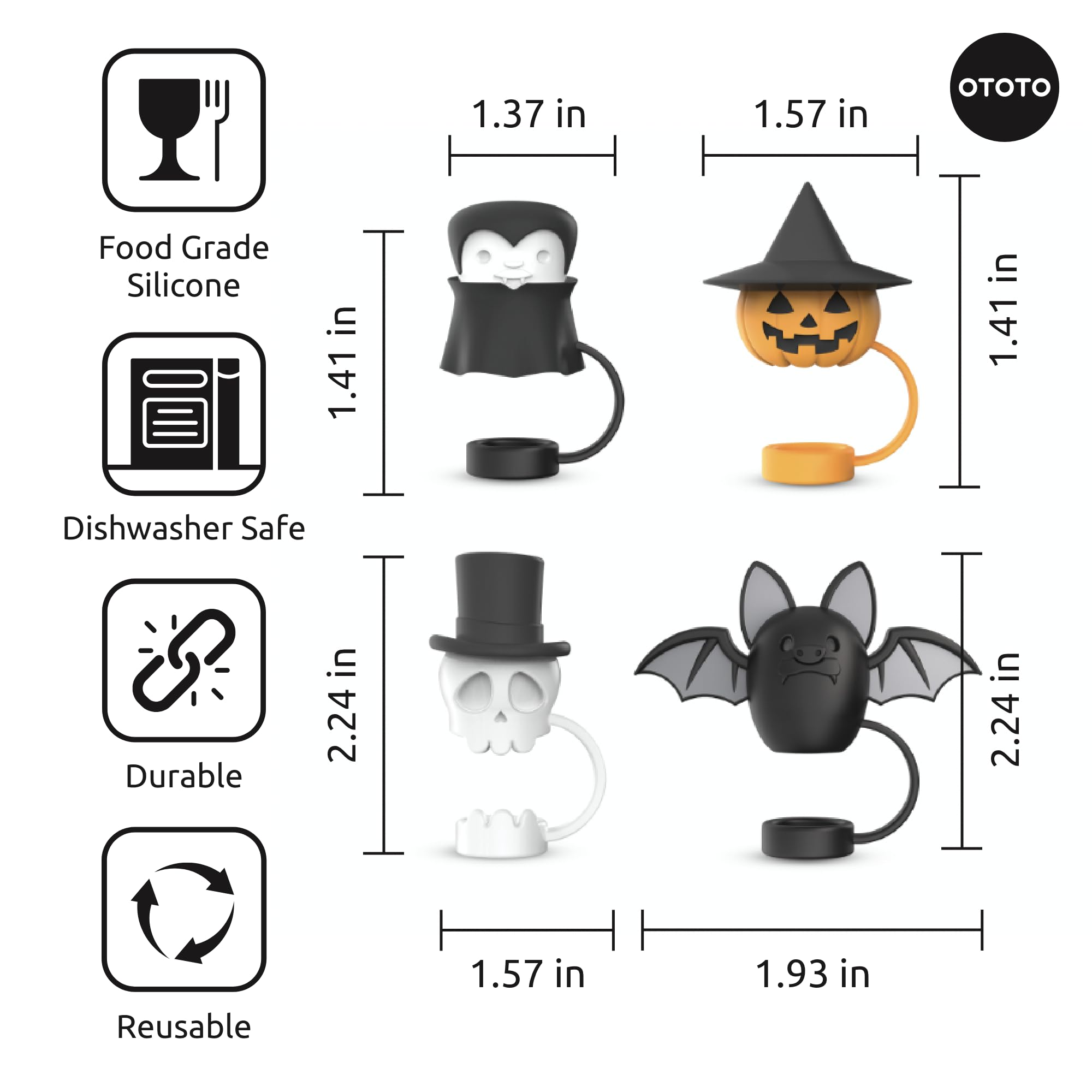 OTOTO Spooky Bootle - Halloween, Halloween Tumbler, Accessories, Insulated Water Bottle, Stainless Steel, Cute Water Bottle, Leak Proof Water Bottles, Spooky, Witchy, Goth Gifts, 18oz.