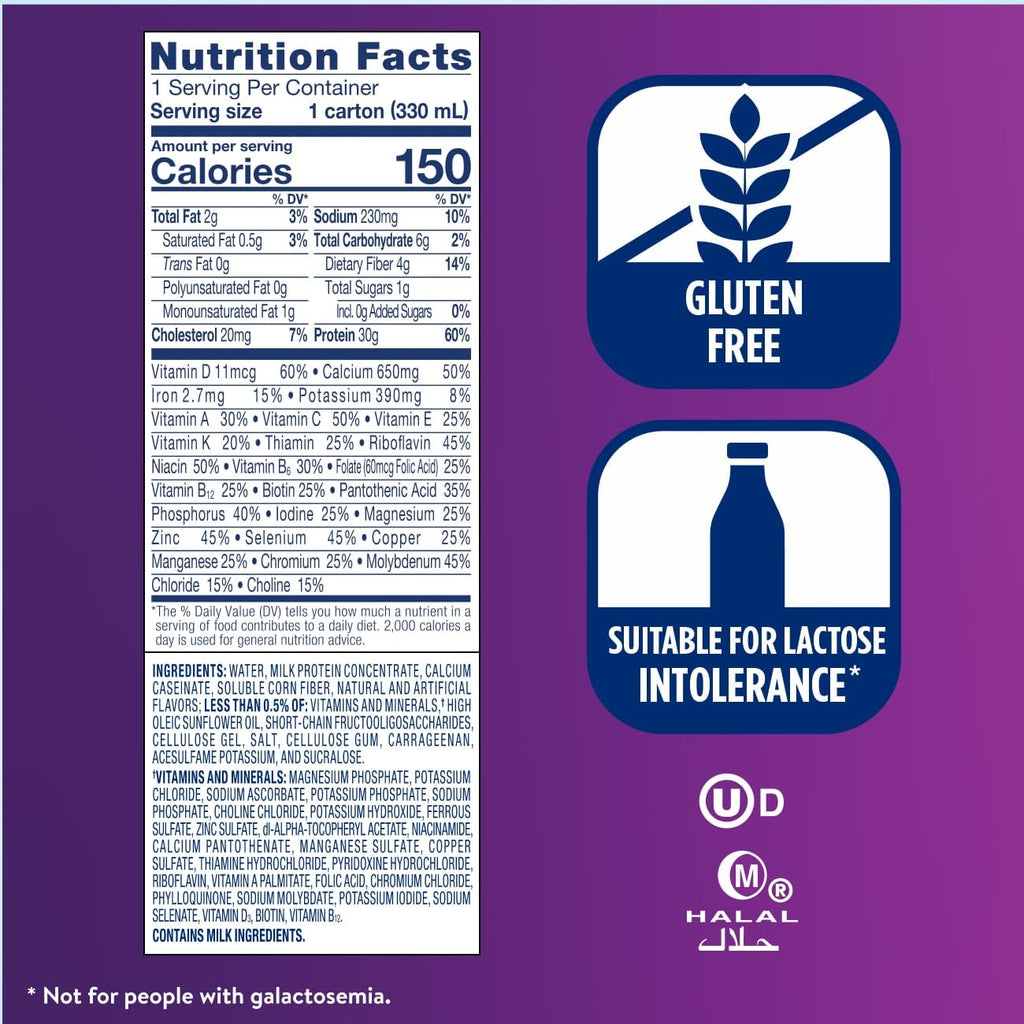 Ensure Max Protein Shake | French Vanilla | Ready to Drink | 30g Protein for Muscle Health | 1g Sugar, 4g Fiber | 11 fl oz, 12 Pack