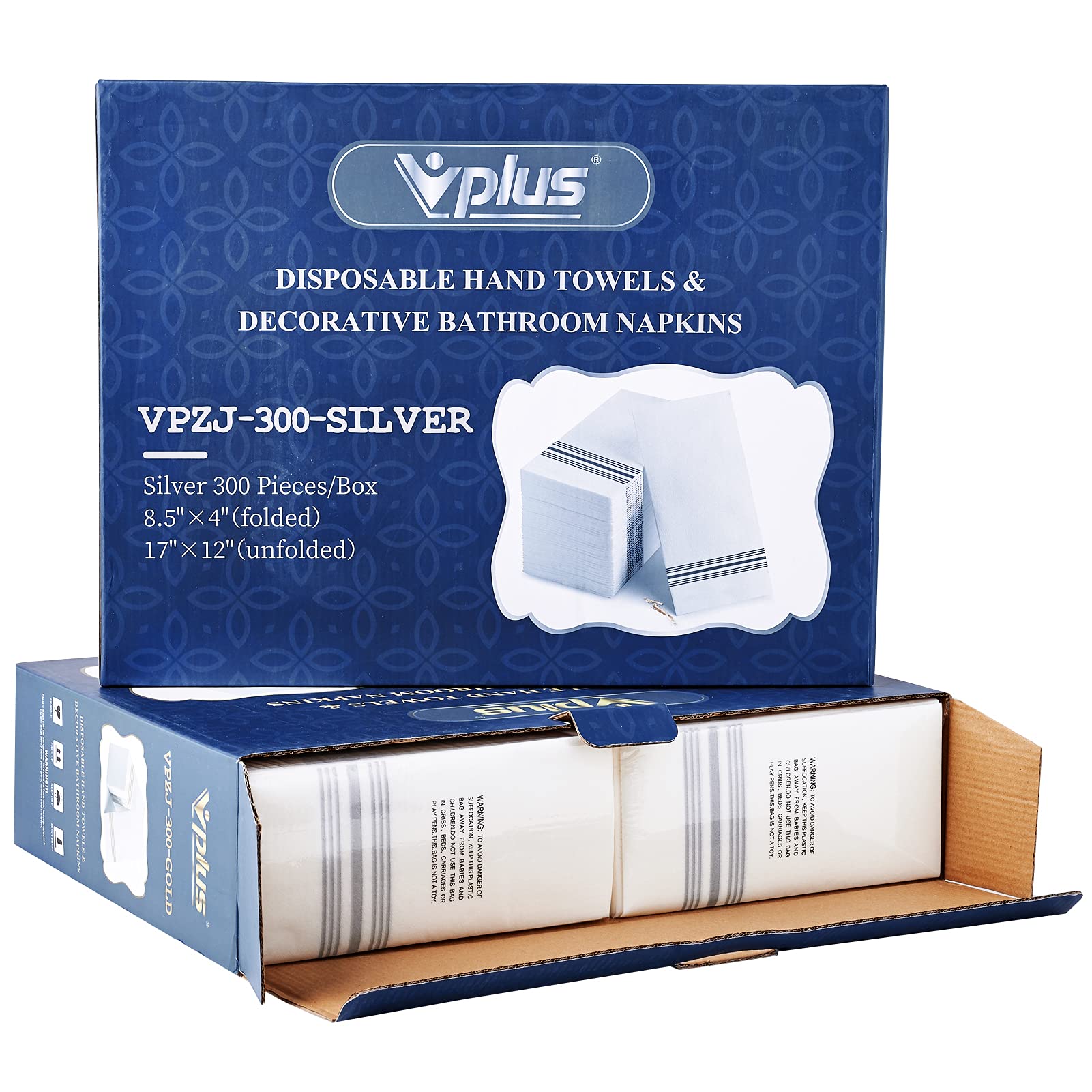 Vplus 300 PACK Guest Towels Disposable Bathroom, Decorative Bathroom Napkins Cloth Feel, Soft, and Absorbent Disposable Paper Hand Towel for Dinners, Kitchen, Parties, Weddings, Christmas Party
