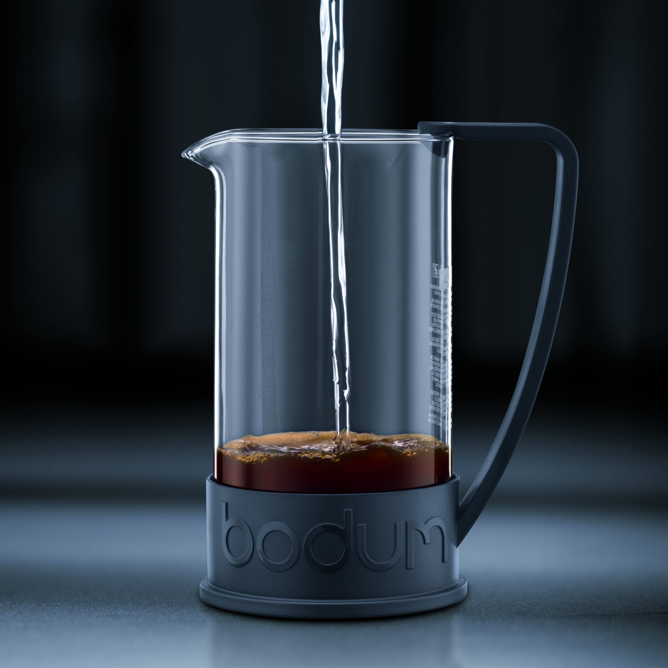 Bodum 12oz Brazil French Press Coffee Maker, High-Heat Borosilicate Glass, Black - Made in Portugal
