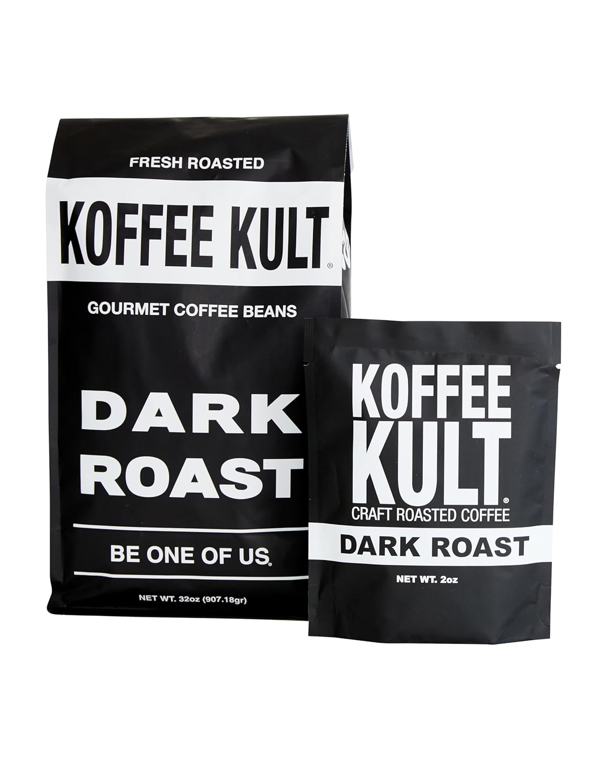 Koffee Kult Dark Roast Whole Bean Coffee - Premium Arabica Coffee Beans for Caffeine Enjoyers Seeking Bold, Rich Flavor and Aroma in Every Cup - Perfect for Brewing Enthusiasts (Whole Bean,2oz)