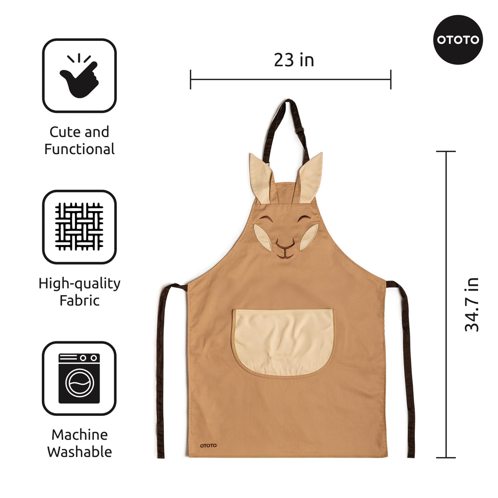 OTOTO Hot-Dog Double Oven Mitts Cute Funny - Gifts for Dog Lovers, Dachshund Themed Gifts, Heat Resistant, Kitchen Gadgets (Brown)