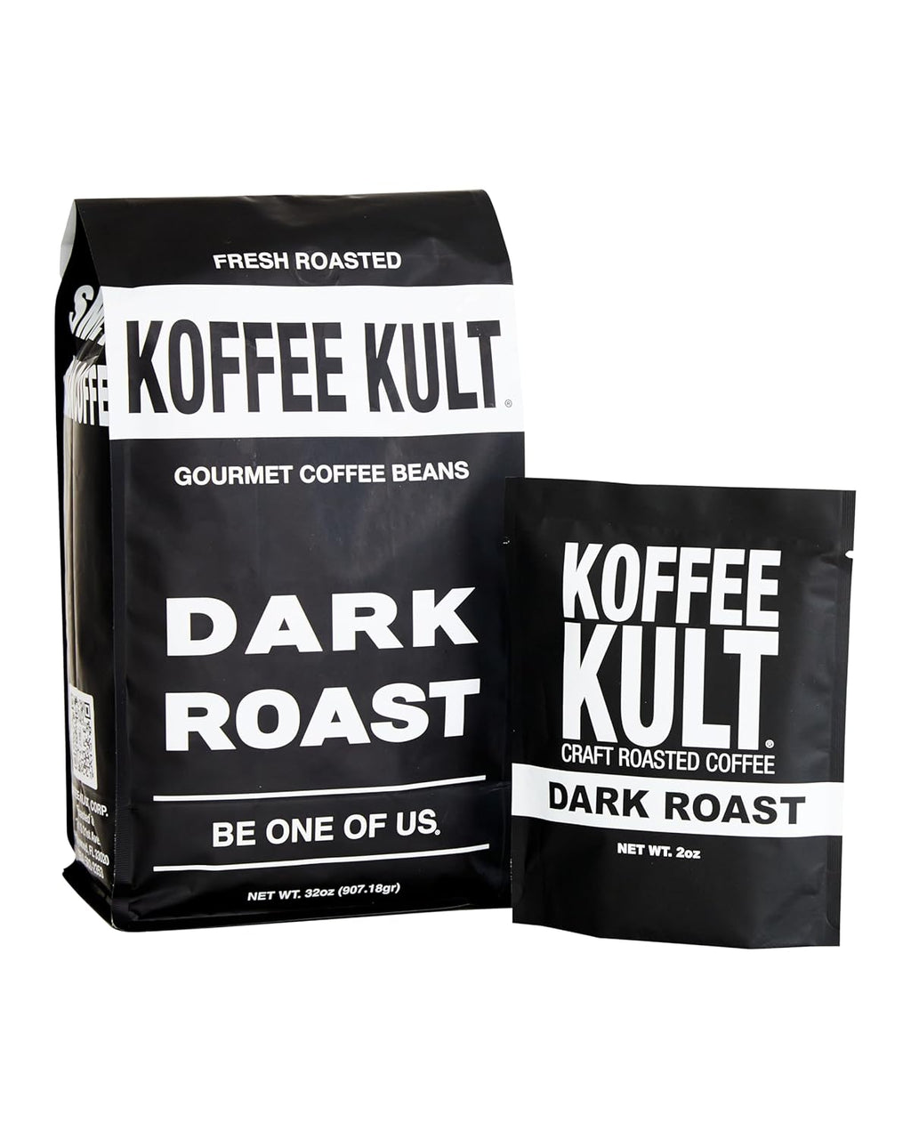 Koffee Kult Dark Roast Whole Bean Coffee - Premium Arabica Coffee Beans for Caffeine Enjoyers Seeking Bold, Rich Flavor and Aroma in Every Cup - Perfect for Brewing Enthusiasts (Whole Bean,2oz)