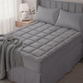OLANLY Queen Quilted Fitted Mattress Pad – Soft Pillow Top Mattress Topper, Down Alternative Fill, Cooling Comfort Breathable Mattress Cover, Machine Washable Deep Pocket Mattress Protector, White