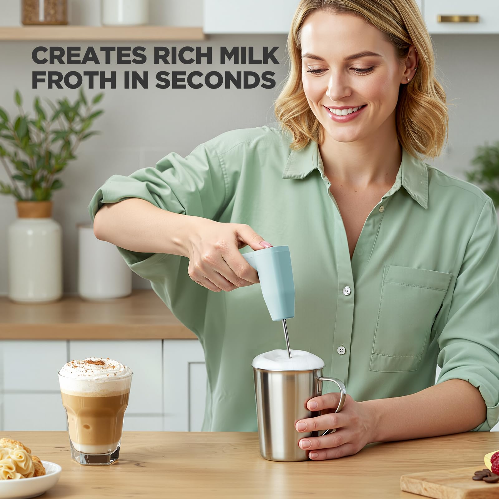 Tastyle 330MF Single Serve Coffee Maker with Built-in Detachable Milk Frother, Iced and Hot Coffee Machine for K Cup & Grounds, 40oz Removable Water Reservoir, 6 Cup Sizes, Fits 7.3" Travel Mug, Black