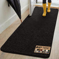 GORILLA GRIP SoakSTOPPER Dog Door Mat, Machine Washable Rug Absorbent Doormat Captures Moisture Mud Dirt, Quick Dry Soft Chenille Entryway Rugs Indoor Entrance Mats for Dog Paws, 24x17 Grey