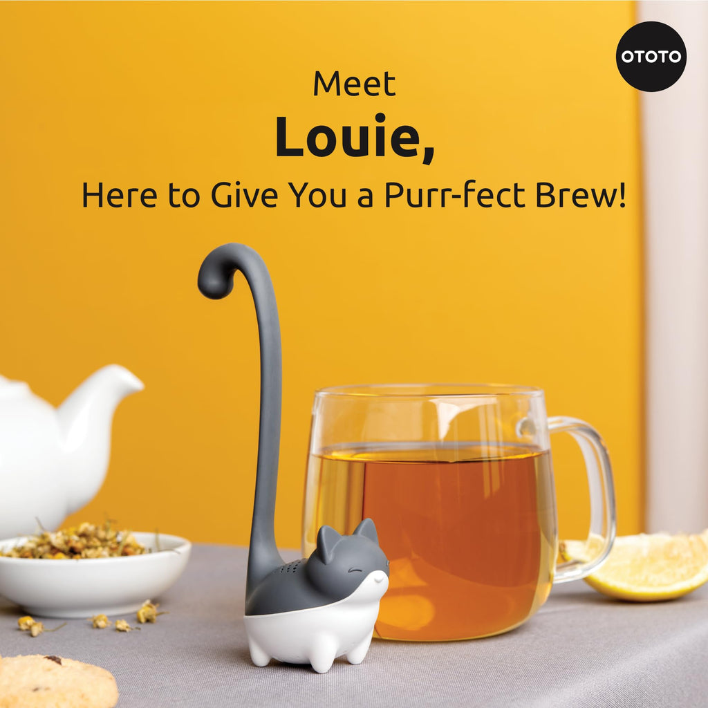 Cute Tea Infuser by OTOTO - Loose Leaf Tea Steeper, Tea Accessories, Tea Diffusers, Tea Infuser for Loose Leaf Tea, Tea Strainers, Cute Gifts, Tea Gift Set, Kitchen Gifts, Cooking Gadgets
