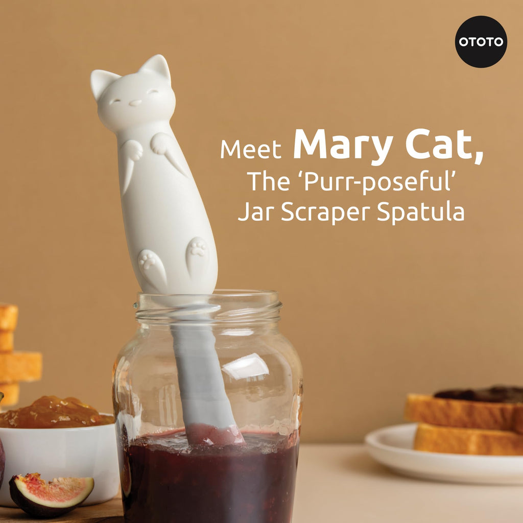 OTOTO Splatypus Jar Spatula for Scooping and Scraping - Unique Fun Cooking Kitchen Gadgets for Foodies - BPA-free & 100% Food Safe - Crepe Spreader