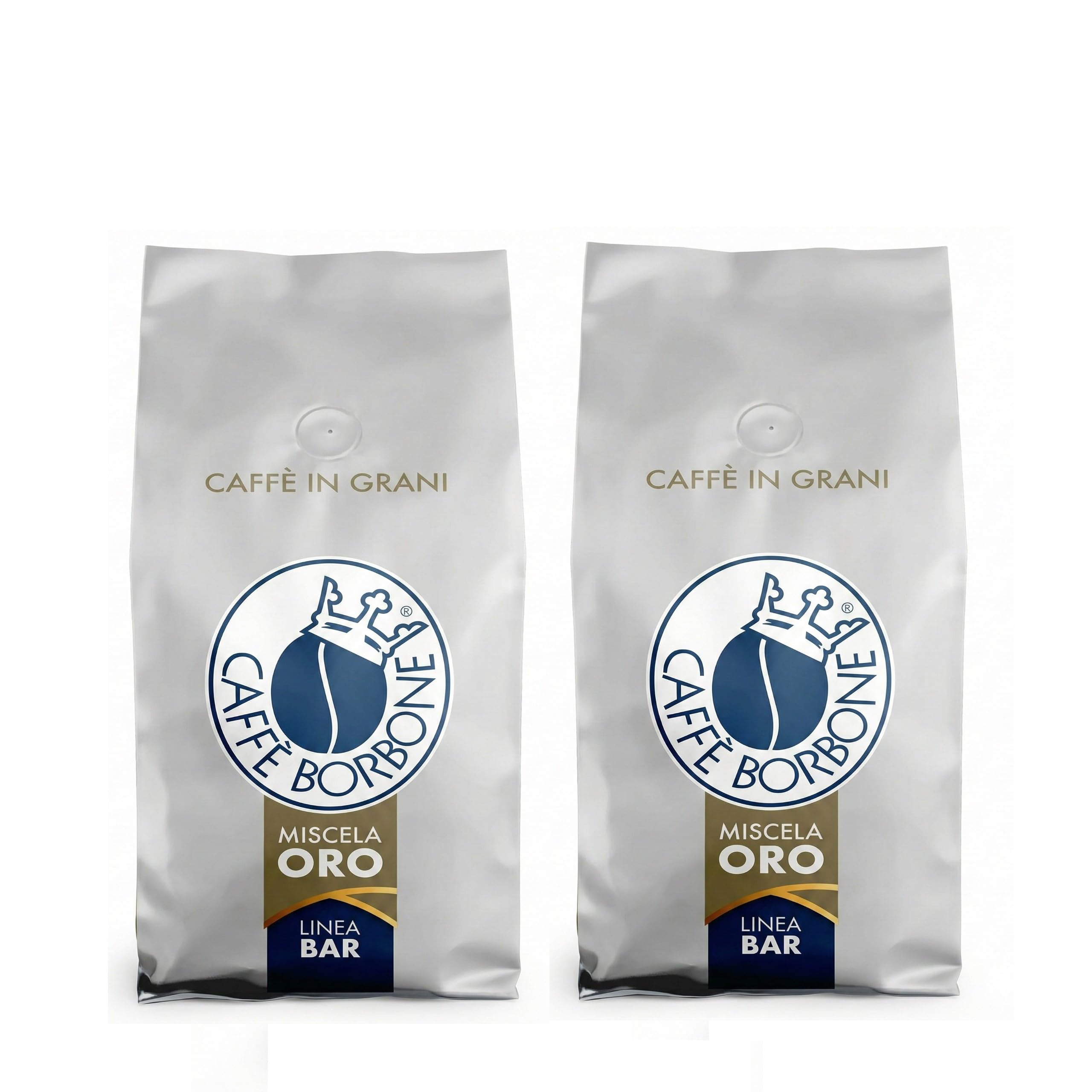 Caffè Borbone Whole Bean Coffee, Medium-Dark Roast DEK Blend, Decaffeinated Italian Coffee, 2.2 lb Bag (Pack of 2)