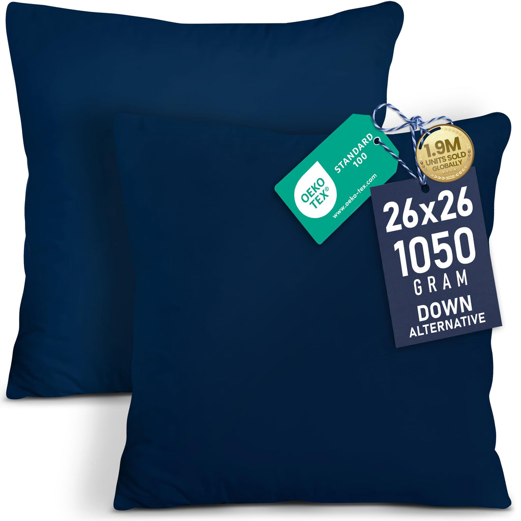 Utopia Bedding 18x18 Pillow Inserts, Set of 2, White – Indoor Decorative Throw Pillows for Bed, Sofa & Couch – Soft, Supportive & Fluffy Cushion Inserts
