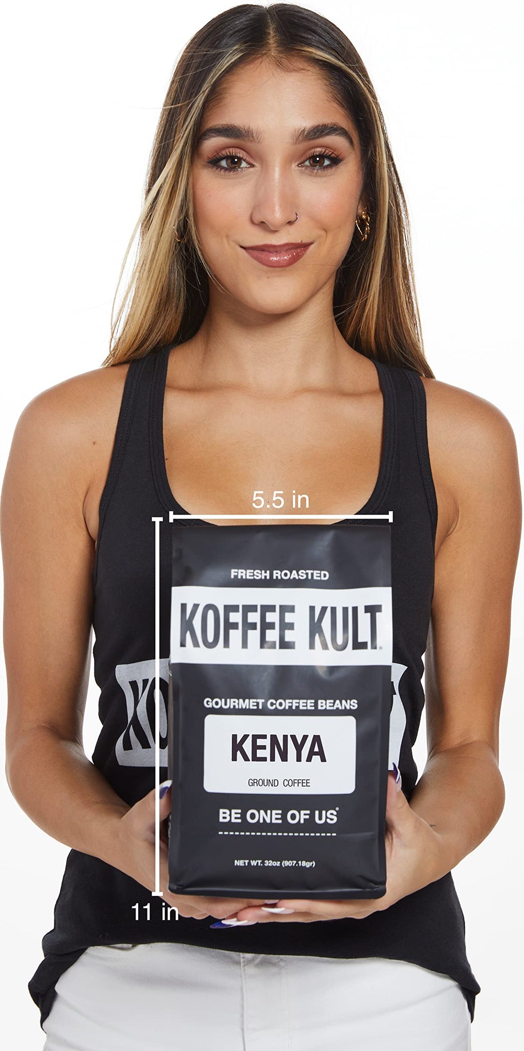 Koffee Kult Koffee Kult Medium Roast Smooth and Flavorful Ground Coffee - Perfect for a Relaxing Cup Anytime (Medium Roast, 32oz)