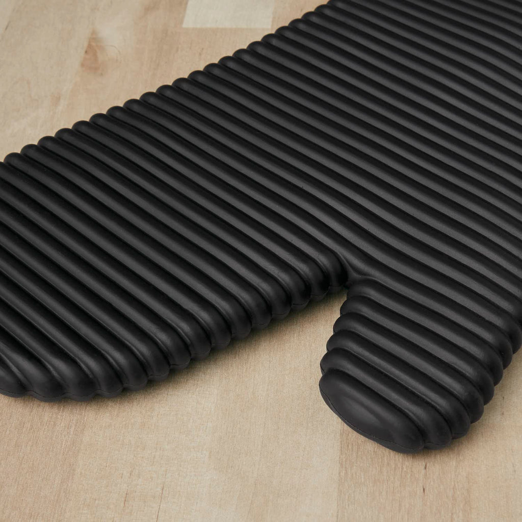 KITCHENAID Ribbed Soft Silicone Oven Mitt 2-Pack Set, 7.5"x13", Milkshake