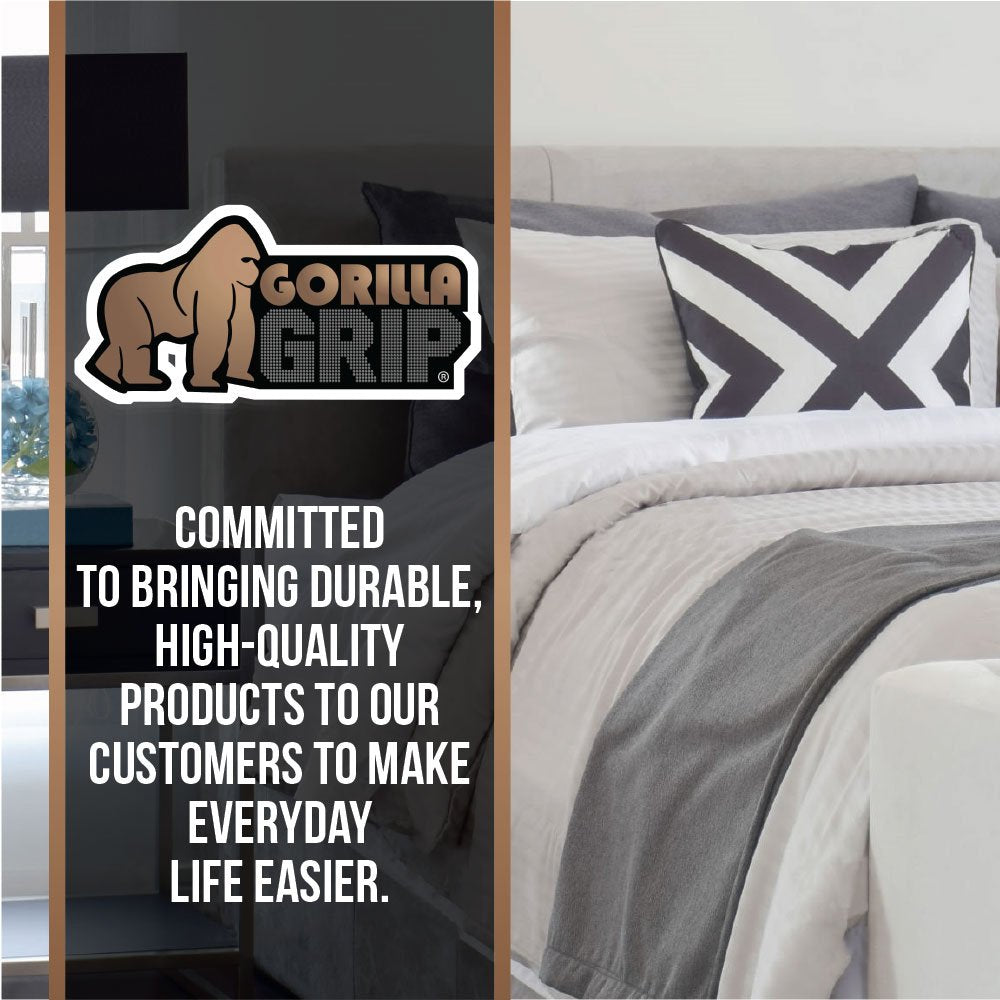 GORILLA GRIP Non Slip Mattress Gripper, Prevents Mattresses from Sliding and Holds Bed in Place, Pad Grips Beds, Sofa, Couch, Chair Cushions and Helps Keep Topper from Slipping, Easy Trim Pads, Queen