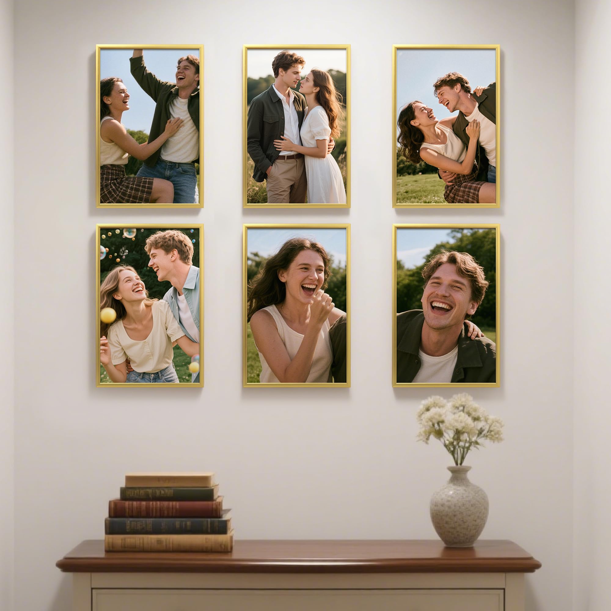 upsimples 12x16 Picture Frame Black 3 Pack, Scratch-Proof Poster Frames 12 x 16 for Photo Gallery - Slide-In Strips, Horizontal or Vertical Wall Mounting