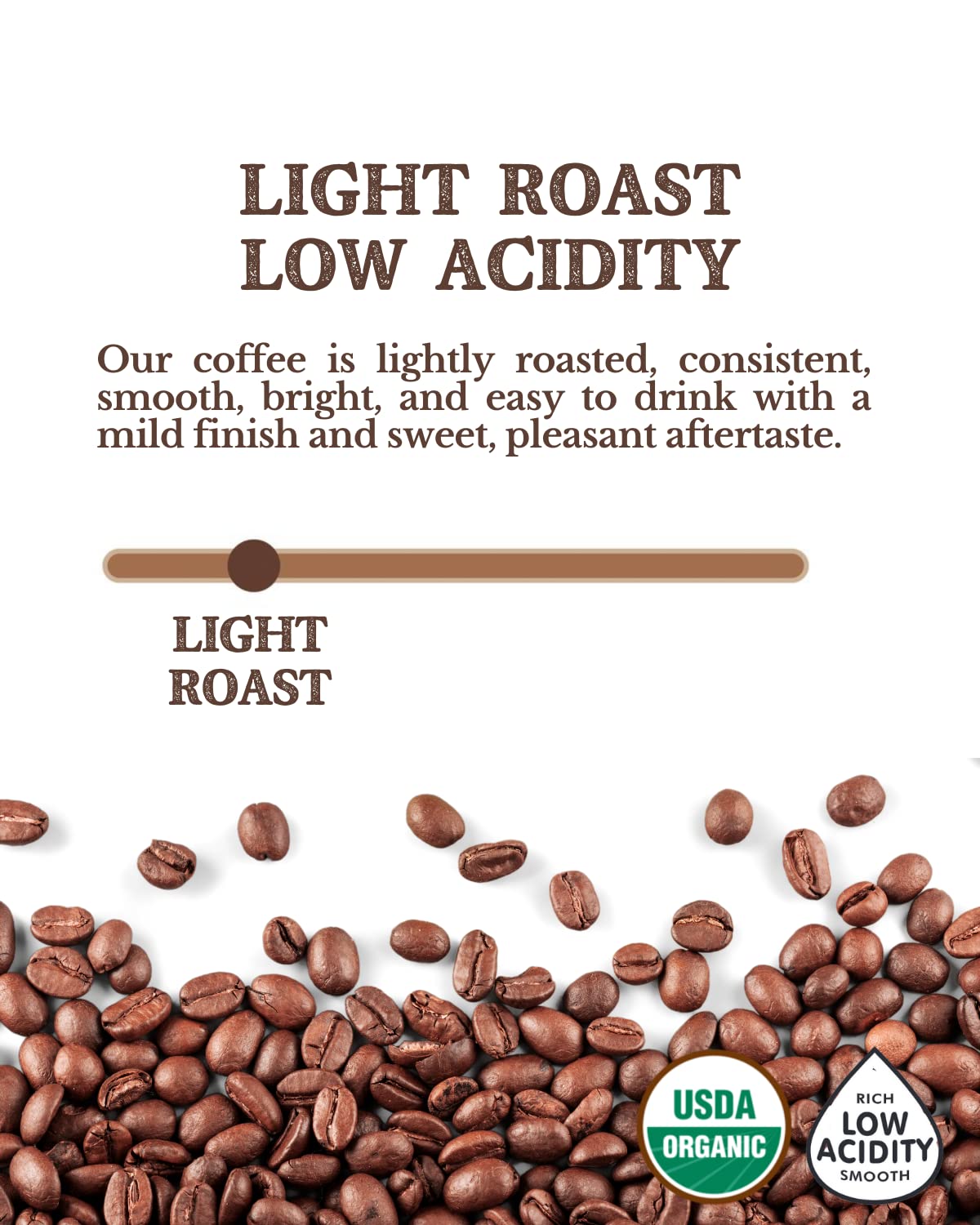 2LB Subtle Earth Organic Coffee - Dark Roast - Whole Bean Coffee - 100% Arabica Beans - Low Acidity and Non-GMO - 2lb bag