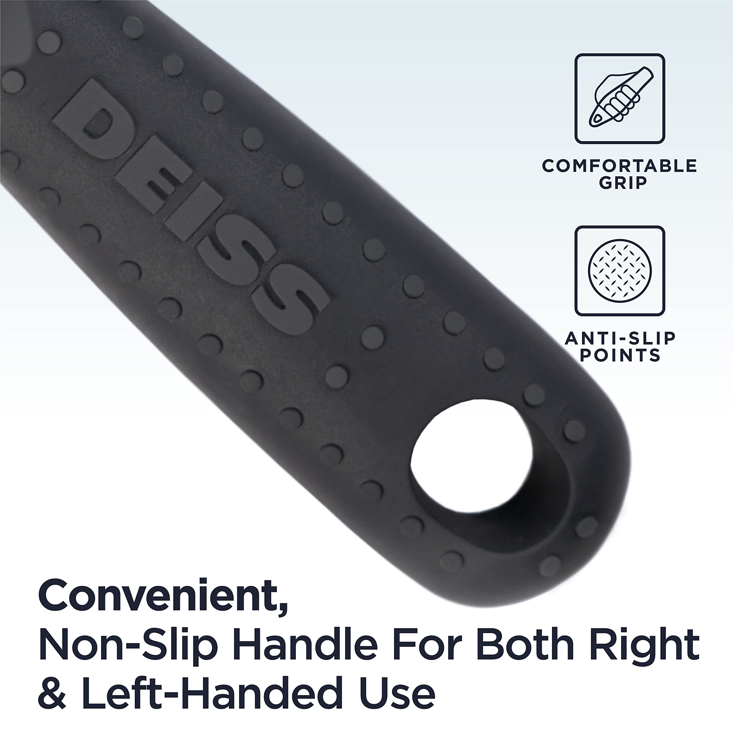 Deiss PRO Swivel Vegetable Peeler - Sharp Stainless Steel Peeler With Easy Non-Slip Hand Grip, Potato Peelers For Kitchen, Fruit, Carrot, Apple, Veggie, Kiwi, Durable, And Dishwasher Safe (ORANGE)
