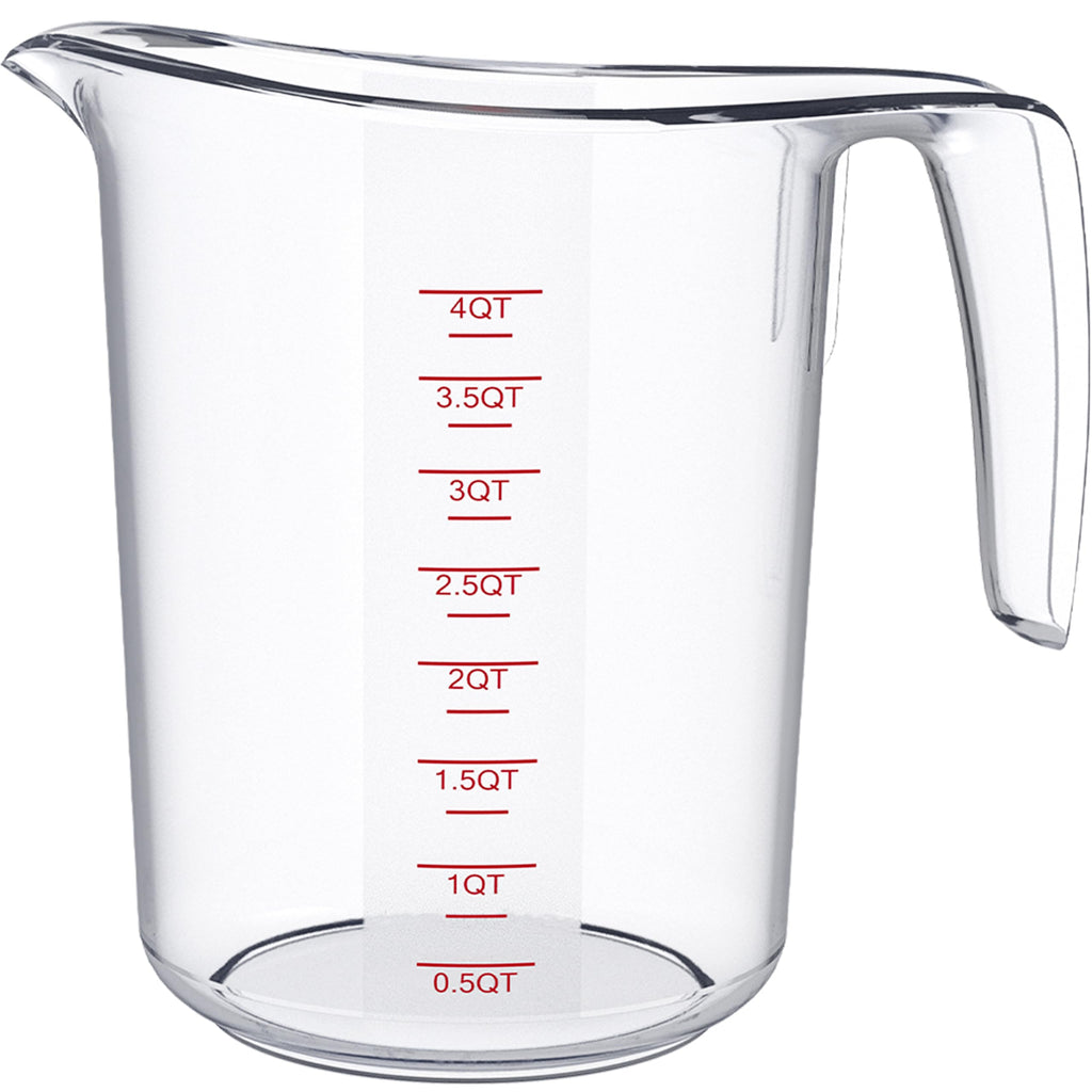 DaYammi Measuring Cups 3-Piece, Unbreakable Food-Grade Plastic Measuring Cup for Dishwasher, 1/2/4-Cup Nesting Liquid Measuring Cups for Prepping, Baking, Cooking, Readable Markings, Clear