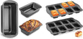 HONGBAKE 2 Pack Mini Loaf Baking Pans 8-Cavity & 3 Pack Loaf Pan