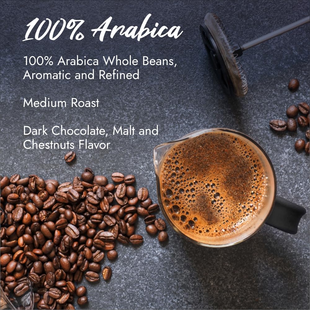 Caffè Borbone Crema Superiore Whole Bean Coffee, Arabica and Robusta Blend, Medium Roast, 2.2 lb Bag (Pack of 1)