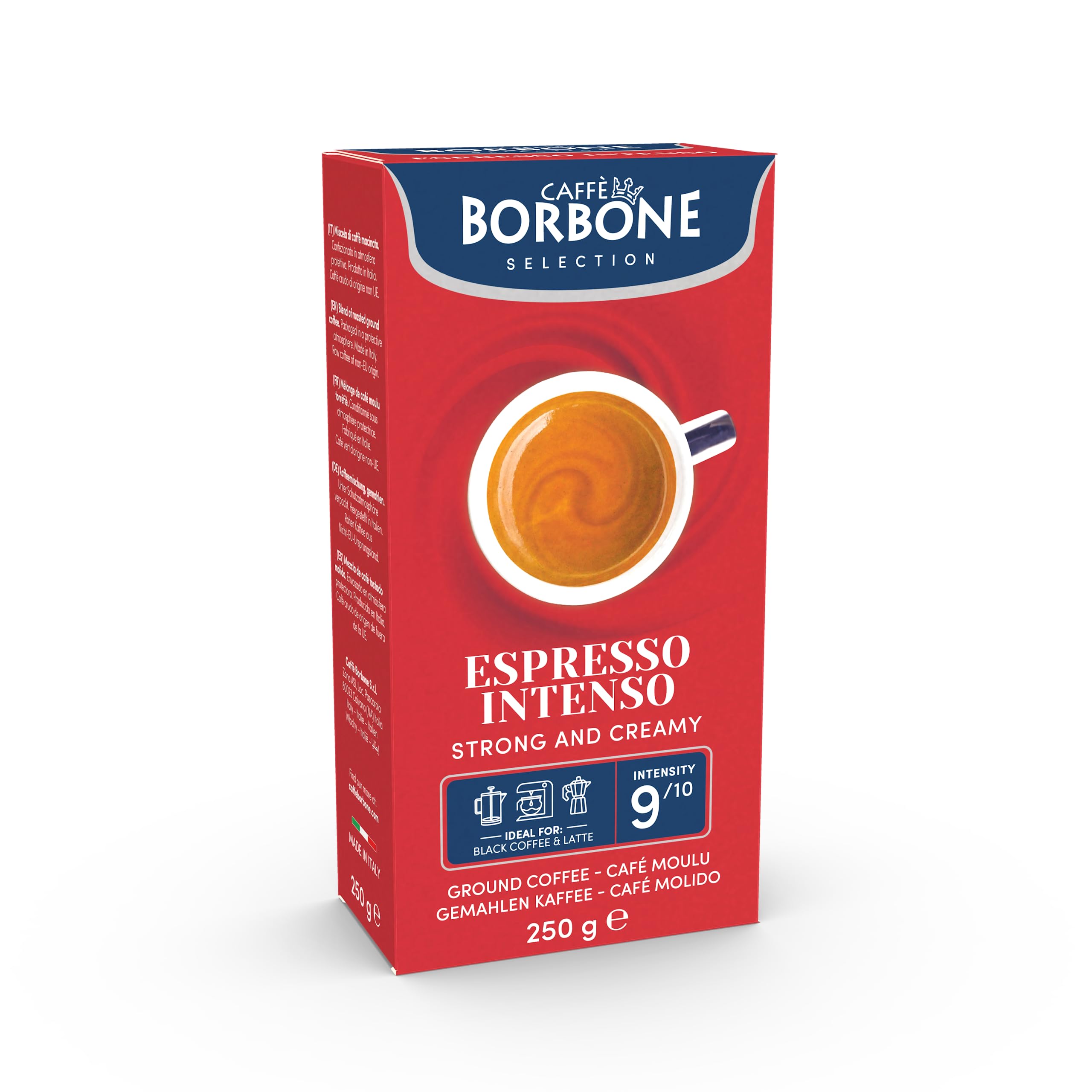 Caffè Borbone Ground Coffee, Crema Classica, Premium Coffee Blend, Full-Bodied, Balanced, Creamy and Smooth Taste, Made in Italy - 8.8 ounce (Pack of 4)
