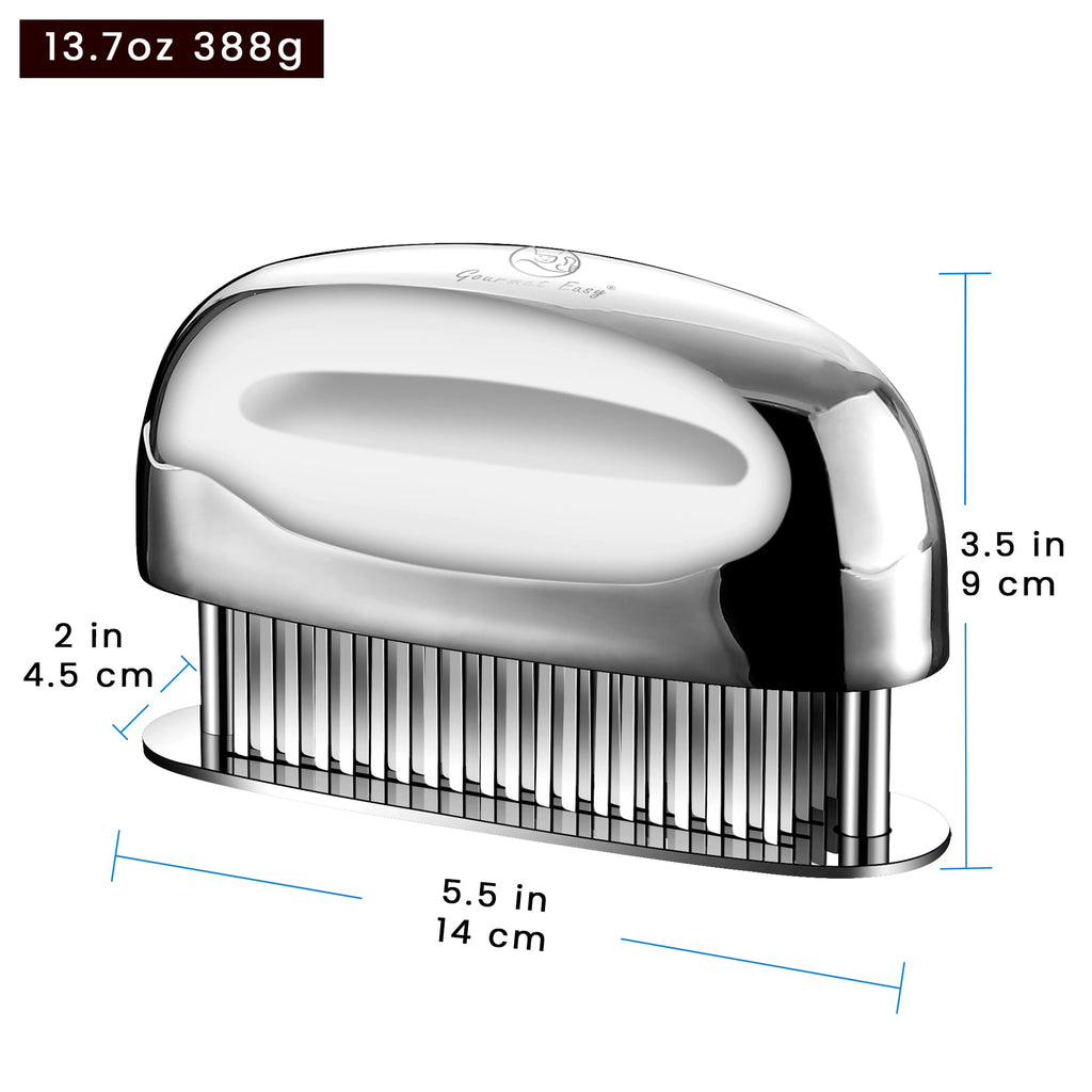 Meat Tenderizer Tool - Hand Held Blade Tenderizer for Meat - Ultra Sharp Needle Blades 100% Stainless Steel - Heavy Duty Kitchen Gadgets - Cooking Gadgets for Tenderizing Chicken, Steak, Veal, BBQ