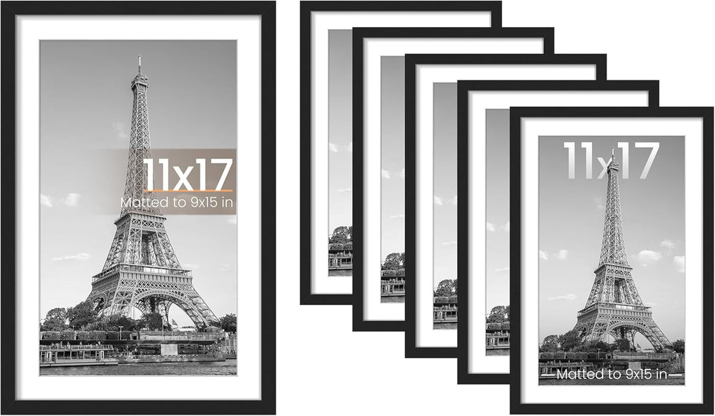 upsimples 1pack PVC 11x17 black bundle with 5pack PVC 11x17 black