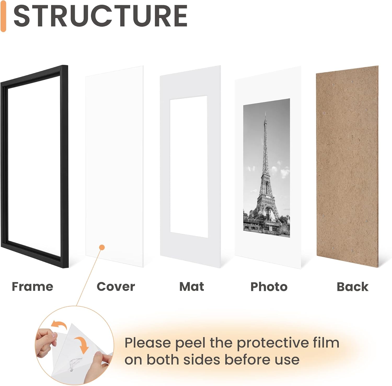 upsimples 1pack PVC 11x17 black bundle with 5pack PVC 11x17 black