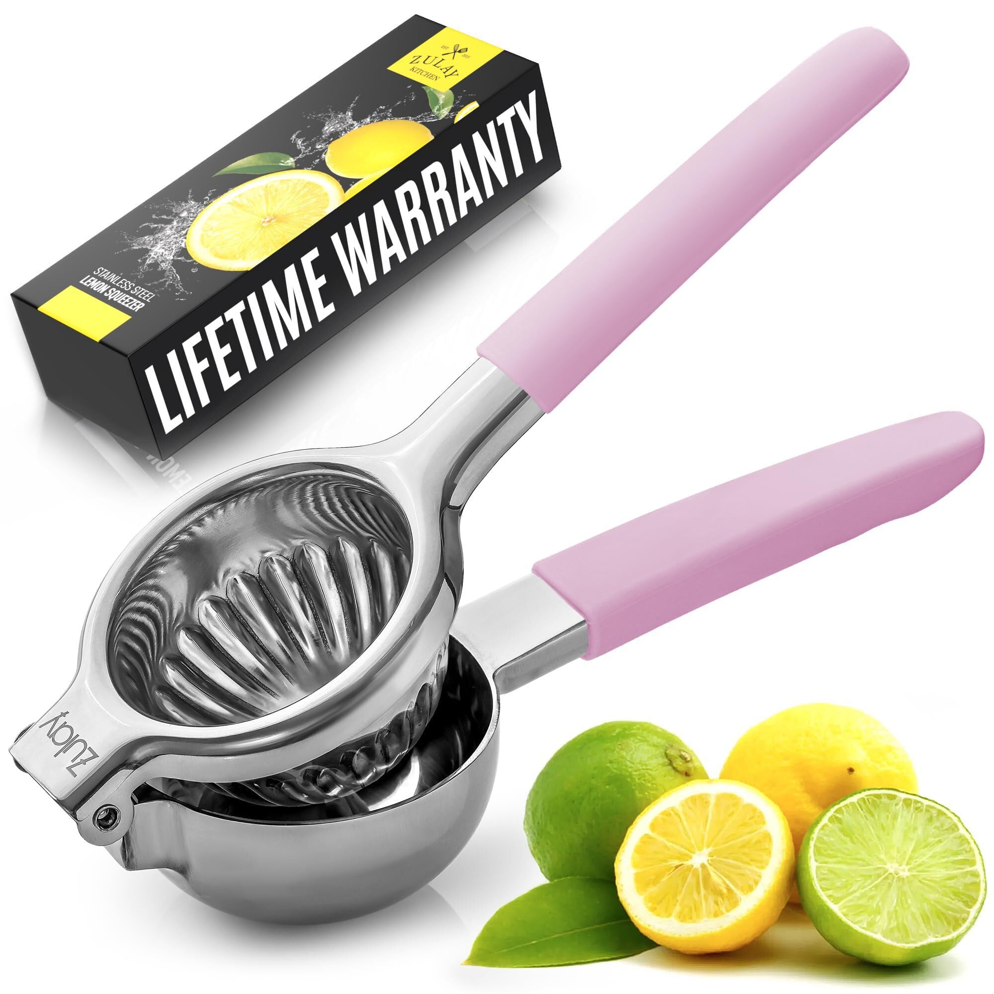 Lemon Squeezer Stainless Steel with Premium Quality Heavy Duty Solid Metal Squeezer Bowl - Large Manual Citrus Press Juicer and Lime Squeezer Stainless Steel - by Zulay Kitchen