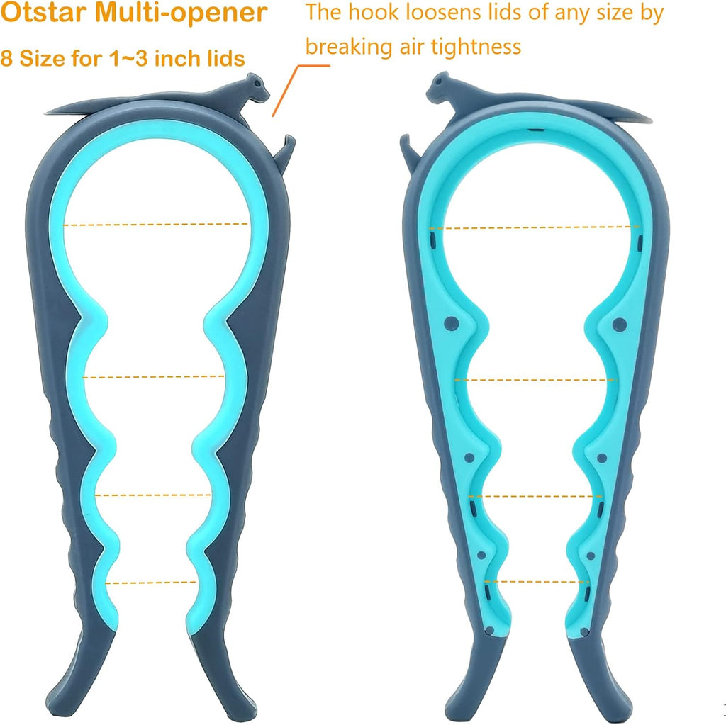Latest Jar Opener Bottle Opener with 5pcs Jar Gripper Pads and Wine Opener for Weak Hands,Seniors with Arthritis,Low Strength
