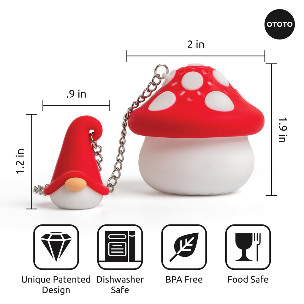 Cute Tea Infuser by OTOTO - Loose Leaf Tea Steeper, Tea Accessories, Tea Diffusers, Tea Infuser for Loose Leaf Tea, Tea Strainers, Cute Gifts, Tea Gift Set, Kitchen Gifts, Cooking Gadgets