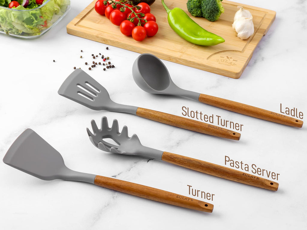 Zulay Kitchen 5 Piece Silicone Utensil Set