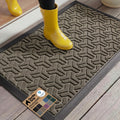 GORILLA GRIP 100% Waterproof All-Season WeatherMAX Doormat US Designed Natural Rubber, Stain Fade Resistant, Low Profile Indoor Outdoor Front Door Mats Outside Entrance, Easy Clean 29x17 Gray Diamond