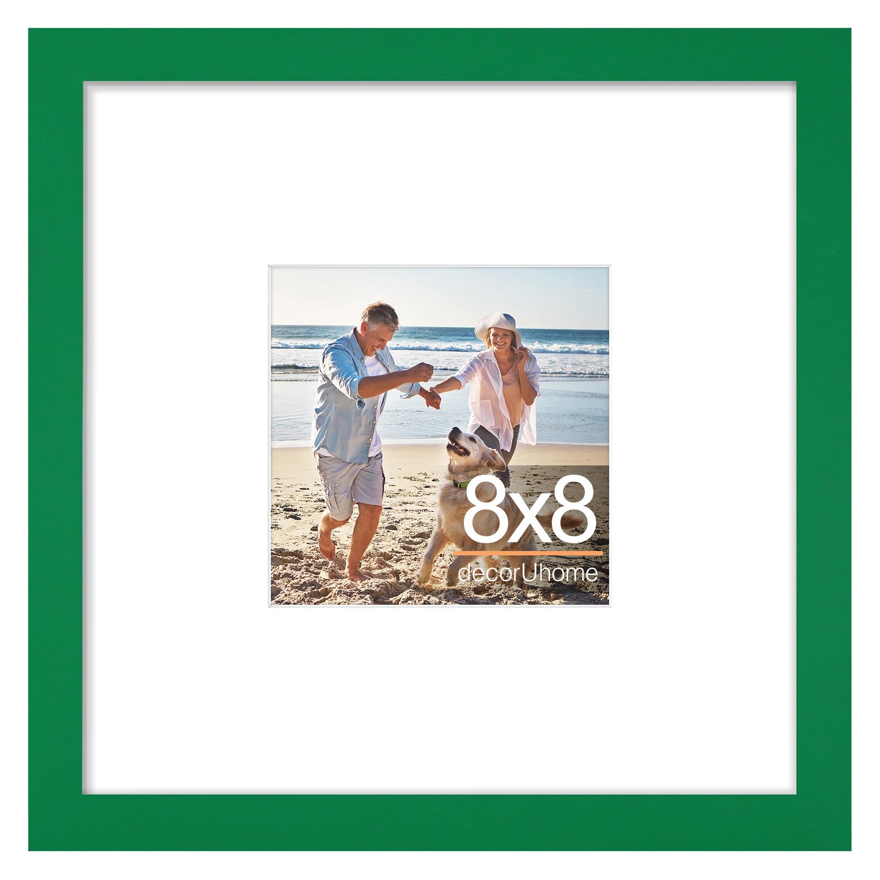 decorUhome 8x10 Picture Frame, Display Pictures 5x7 with Mat or 8x10 without Mat, Wall & Tabletop Display Photo Frame, Black, 1 Pack