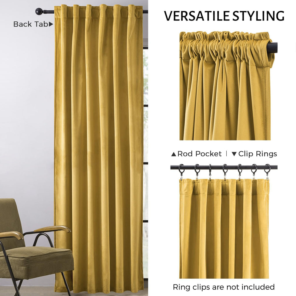 Topfinel Olive Green Velvet Curtains 84 Inches Long for Living Room,Blackout Thermal Insulated Curtains for Bedroom,Back Tab Modern Window Treatment for Living Room,52x84 Inch Length,Olive Green